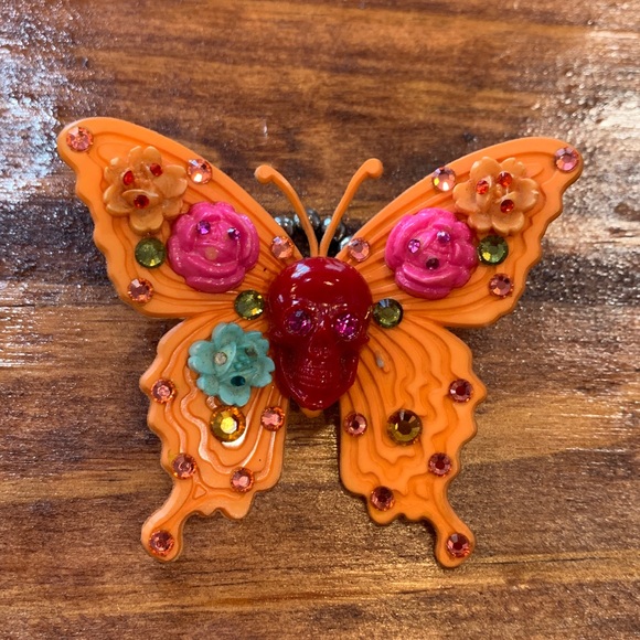 Rare Vintage Tarina Tarinto Rhinestone Butterfly Ring - Picture 5 of 17